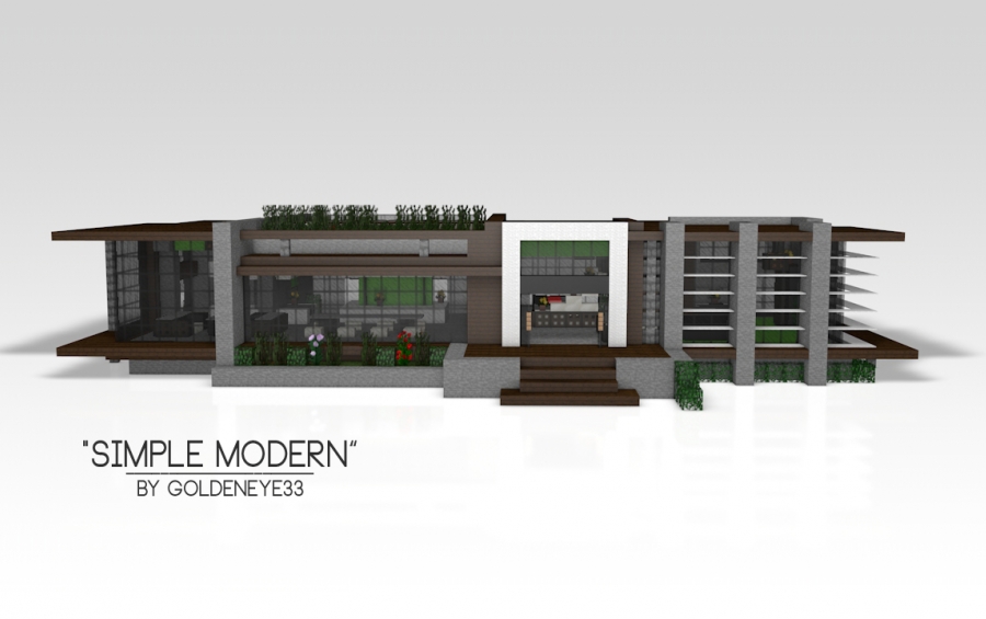 Modern house render minecraft Modern house render minecraft